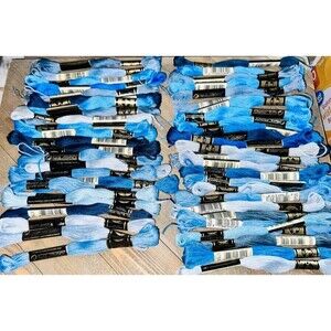 50 Pc DMC Embroidery Floss Thread Shades Of Blue